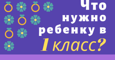 Что нужно в 1 класс